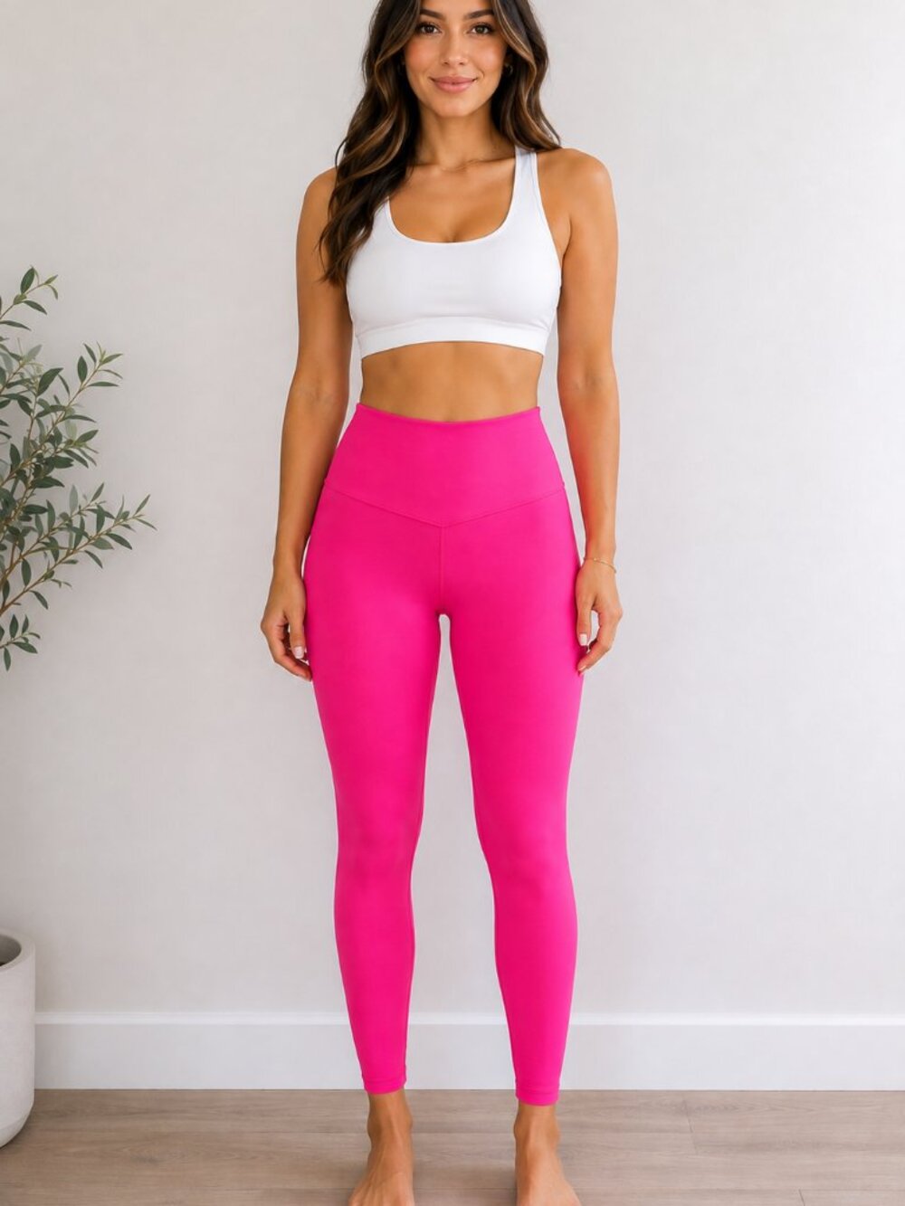 PINK Victoria’s Secret Hot Pink High Rise Leggings XS Activewear Y2K